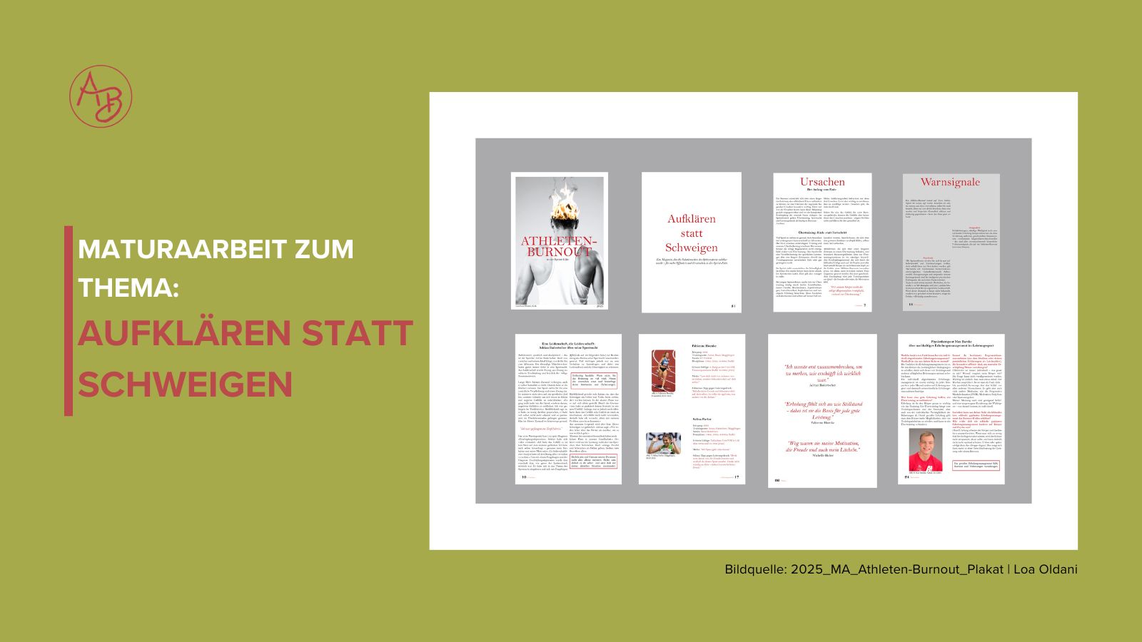 Maturaarbeit zum Thema «Tabu Athleten-Burnout: Aufklären statt Schweigen»